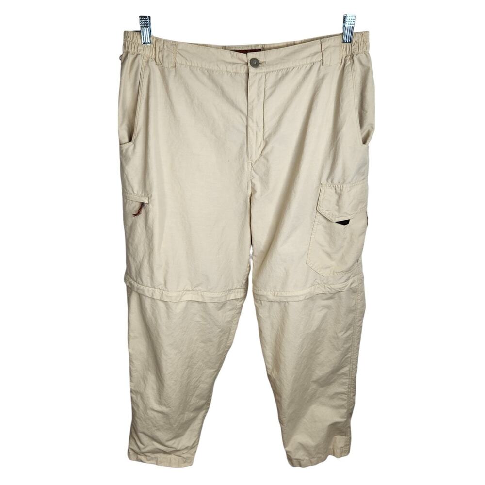 Simms Cor3 Superlight Zip Off Convertible Cargo Fishing Pants Mens Size XL Beige